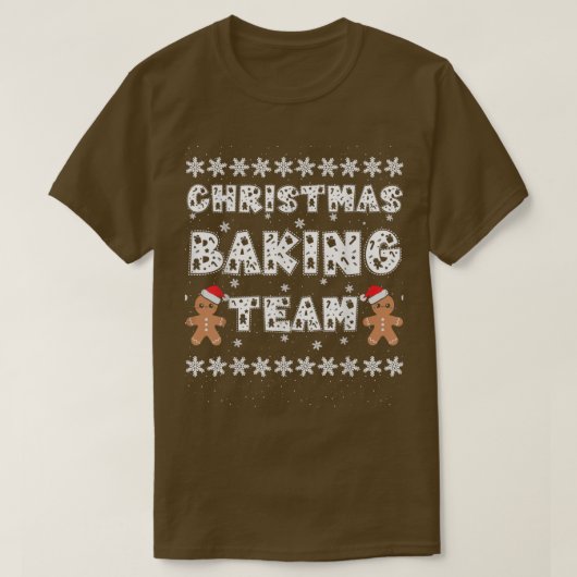 kerstbakteam ontbijtkoek Mannen met Kerstmis T-shirt (Design voorkant)