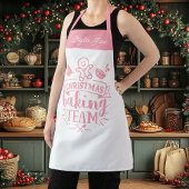 Kerstbakteam Roze Gepersonaliseerd Cute Schort
