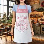 Kerstbakteam Roze Gepersonaliseerd Cute Schort