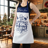 Kerstbakteam Schattigee Navy gepersonaliseerd Schort