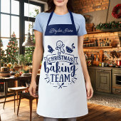 Kerstbakteam Schattigee Navy gepersonaliseerd Schort