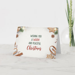 Kerstbakthema Warm kerstgroet Feestdagen Kaart