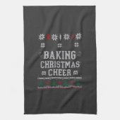 Kerstbakvreugde-gingerbread-ovenbreipatroon Theedoek (Verticaal)