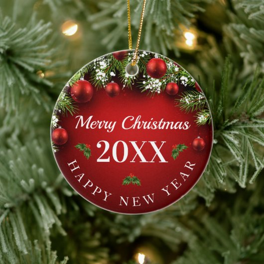 Kerstbal 20xx keramisch ornament (Boom)
