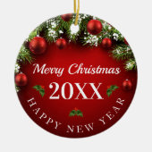 Kerstbal 20xx keramisch ornament (Voorkant)