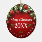 Kerstbal 20xx keramisch ornament (Links)