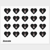 kerstbal 21 hart sticker (Vel)