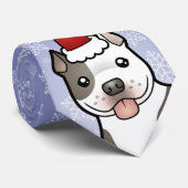 Kerstbal/Amerikaanse Staffordshire Terrier Stropdas (Opgerold)