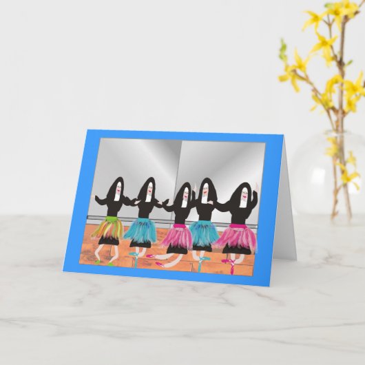 Kerstbal Ballerina Cadeaus Kaart (Gele Bloem)