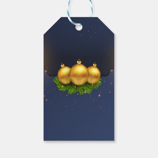 Kerstbal Balls Pine Tree Branliday Cadeaulabel (Achterkant)