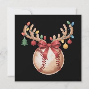 Kerstbal Baseball Liefhebber Cadeau Speler Xmas Sp Feestdagenkaart