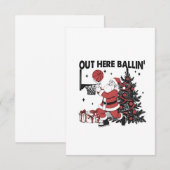 Kerstbal Basketbal Sport Kerstmis Kaart (Voorkant / Achterkant)