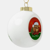 kerstbal Beer kerstbal Keramische Bal Ornament (Links)
