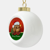 kerstbal Beer kerstbal Keramische Bal Ornament (Rechts)