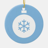 Kerstbal blauw Ornament van keramische keramiek (Voorkant)