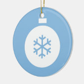 Kerstbal blauw Ornament van keramische keramiek (Links)
