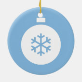 Kerstbal blauw Ornament van keramische keramiek (Achterkant)