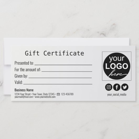 kerstbal blauwe cadeaukaart voor gouden snoepjes (Achterkant)