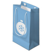 Kerstbal Blauwe Cadeautas (Voorkant Gekanteld)