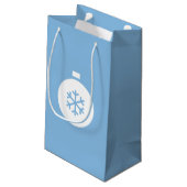 Kerstbal Blauwe Cadeautas (Achterkant Gekanteld)