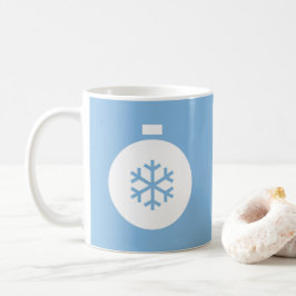 Kerstbal Blauwe Koffiemok