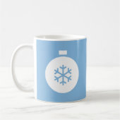 Kerstbal Blauwe Koffiemok (Links)