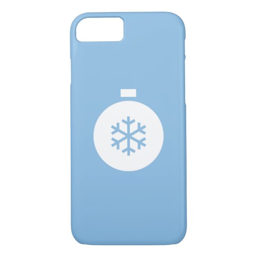 Kerstbal Blue iPhone 8/7 Hoesje (Achterkant)
