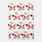Kerstbal Bowling Cadeaus Theedoek (Verticaal)