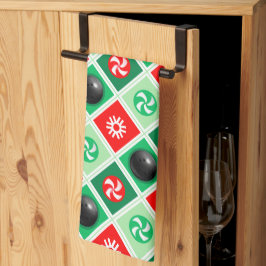 Kerstbal Bowling Cadeaus Theedoek