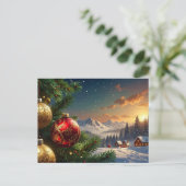 kerstbal briefkaart (Staand voorkant)