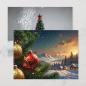 kerstbal briefkaart (Voorkant / Achterkant)