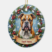 Kerstbal Bulldog Ornament (Links)