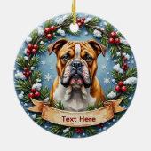 Kerstbal Bulldog Ornament (Achterkant)