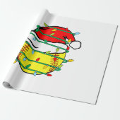 kerstbal cadeaupapier (Uitgerold)