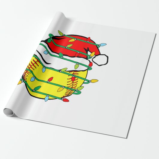 kerstbal cadeaupapier (Uitgerold)