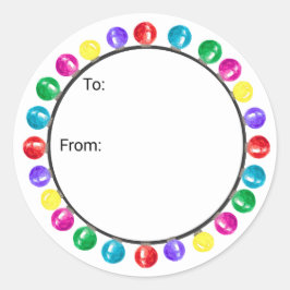 Kerstbal Cadeaupapier Stickers