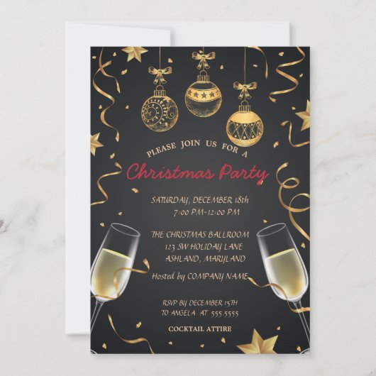 Kerstbal, Confetti kerst feestdag Kaart (Voorkant)