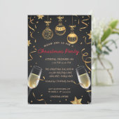 Kerstbal, Confetti kerst feestdag Kaart (Staand voorkant)