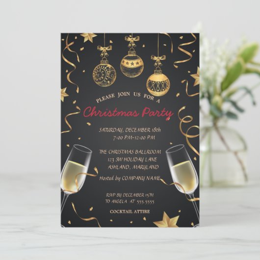 Kerstbal, Confetti kerst feestdag Kaart (Staand voorkant)