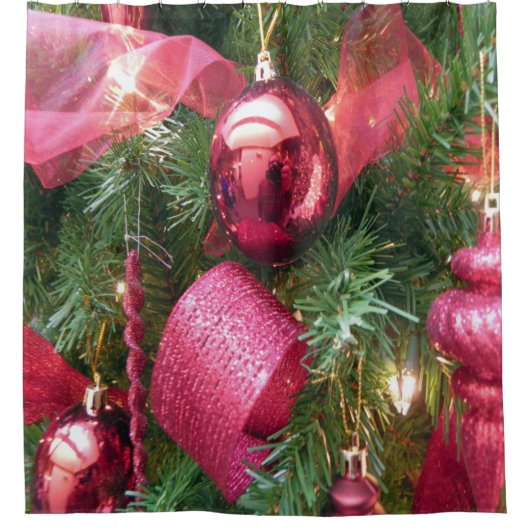 KERSTBAL DECORATIE DOUCHE GORDIJN (Voorkant)