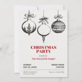Kerstbal decoratie kaart (Voorkant)