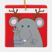Kerstbal decoratie "Merry Christmouse" (Voorkant)