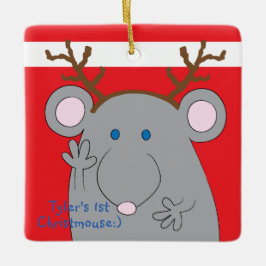 Kerstbal decoratie "Merry Christmouse"