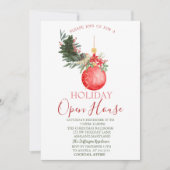 Kerstbal Dennentak Open Huis Kaart (Voorkant)