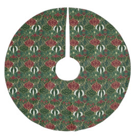 Kerstbal donkergroene kerstboomzoom kerstboom rok