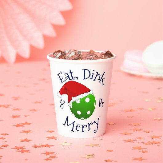 kerstbal Eat Dink en be Merry Papieren Bekers (Insitu)
