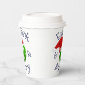 kerstbal Eat Dink en be Merry Papieren Bekers (Links)