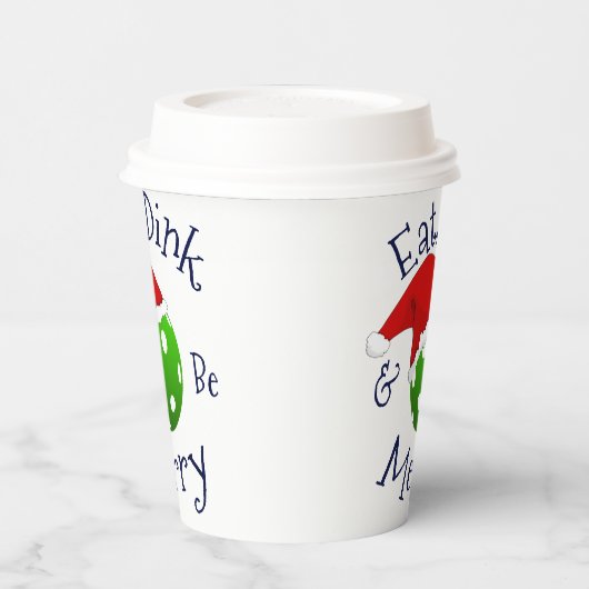 kerstbal Eat Dink en be Merry Papieren Bekers (Links)