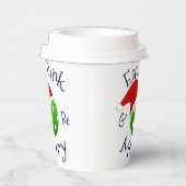 kerstbal Eat Dink en be Merry Papieren Bekers (Rechts)