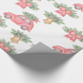 kerstbal en boom cadeaupapier (Hoek)